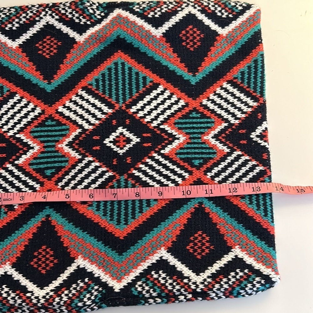 Bohemian Boho Blue Geometric Tribal Pattern Knitted Shoulder Bag New without tag - Picture 6 of 8